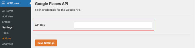 Cuộn xuống Cài đặt API Google Địa điểm
