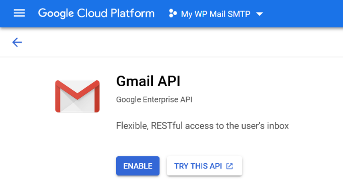 Bật Gmail API