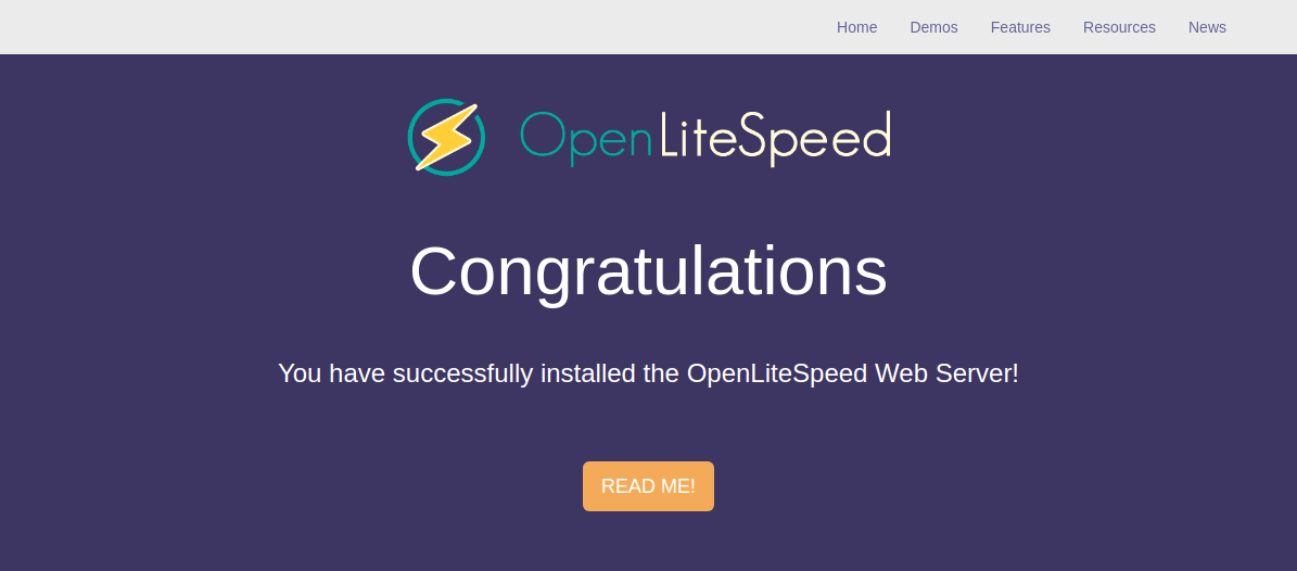 OpenLiteSpeed chúc mừng